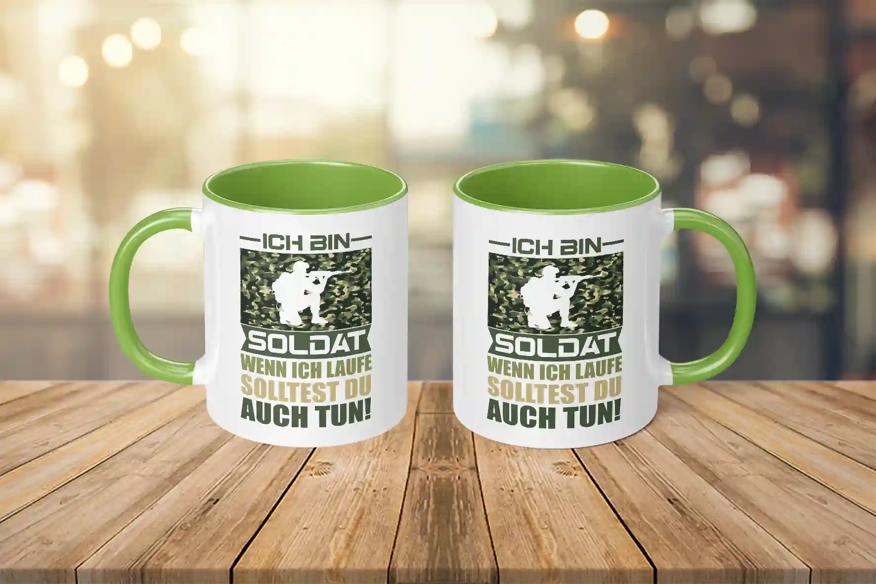 Tasse - Ich bin Soldat, wenn ich laufe solltest du es auch tun!