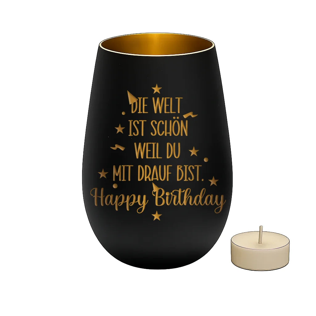 Windlicht - Happy Birthday