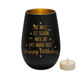 Windlicht - Happy Birthday