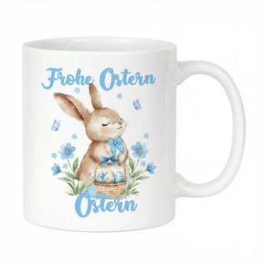Tasse - Frohe Ostern mit Blauer Schrift