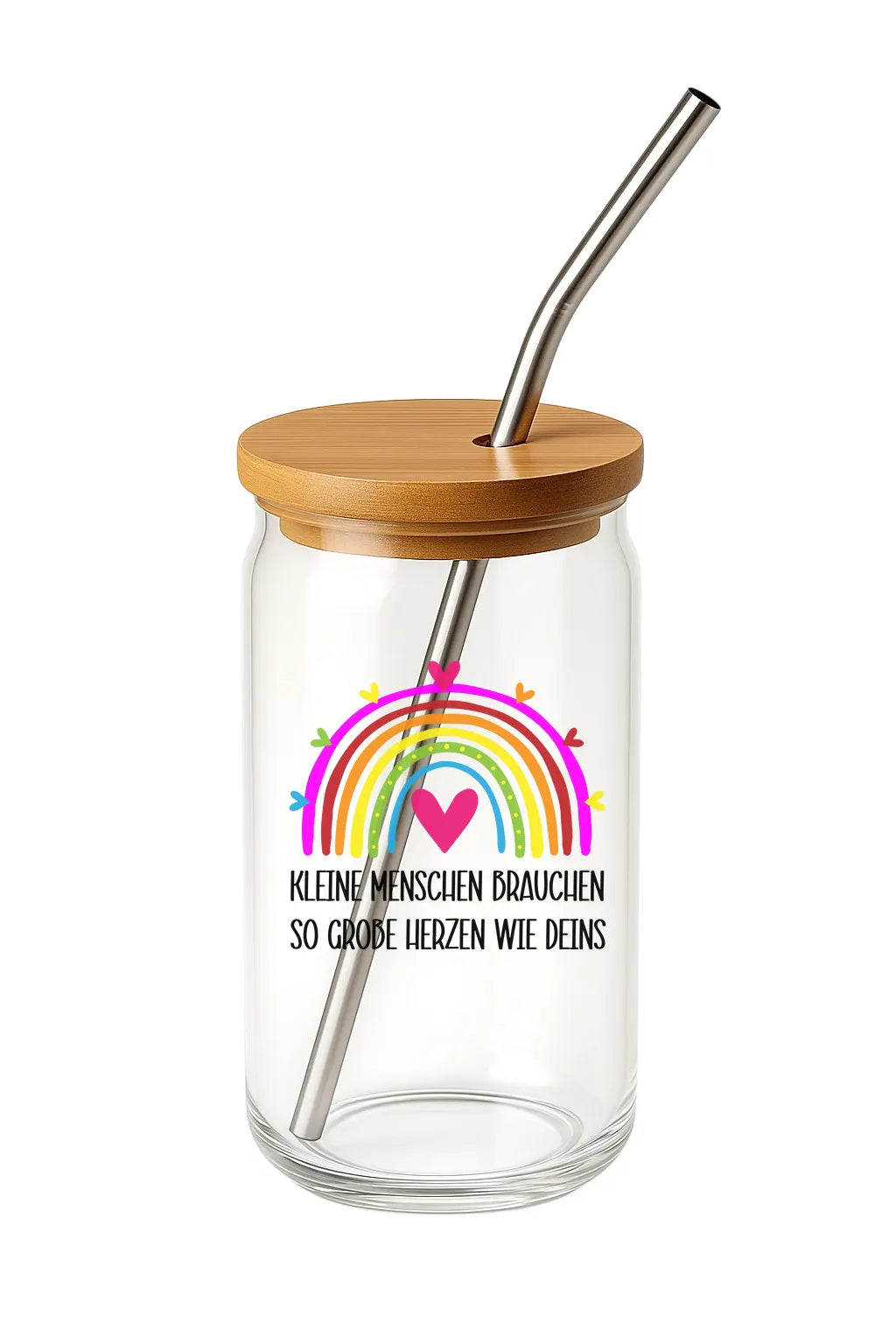 Glas mit Deckel - Kleine Menschen