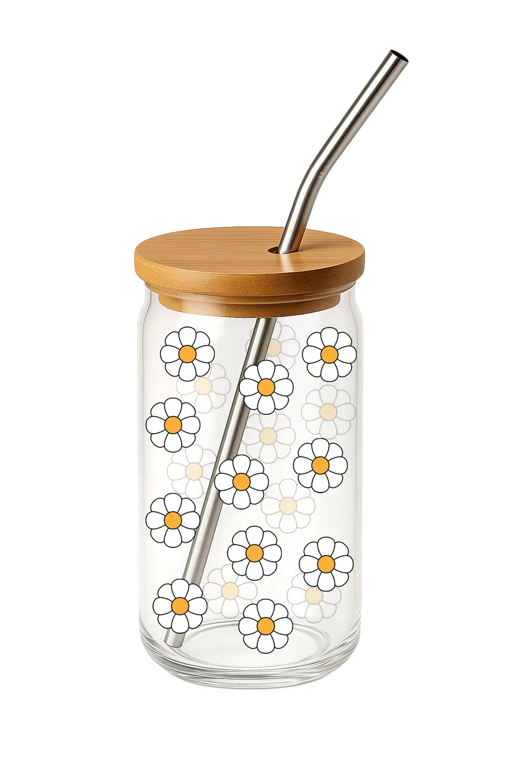 Glas mit Deckel - Sonnenblumen