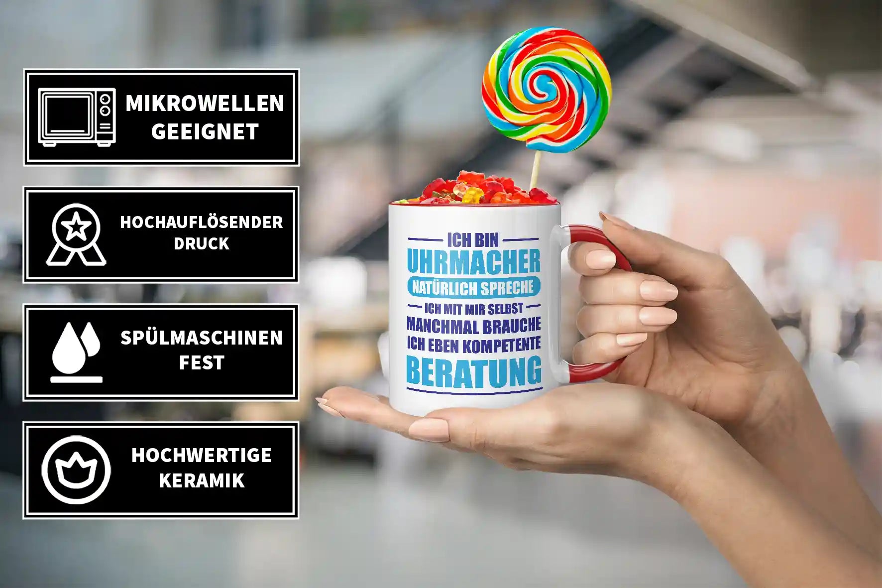 Tasse -  Ich bin Uhrmacher. Natürlich spreche ich mit mir selbst