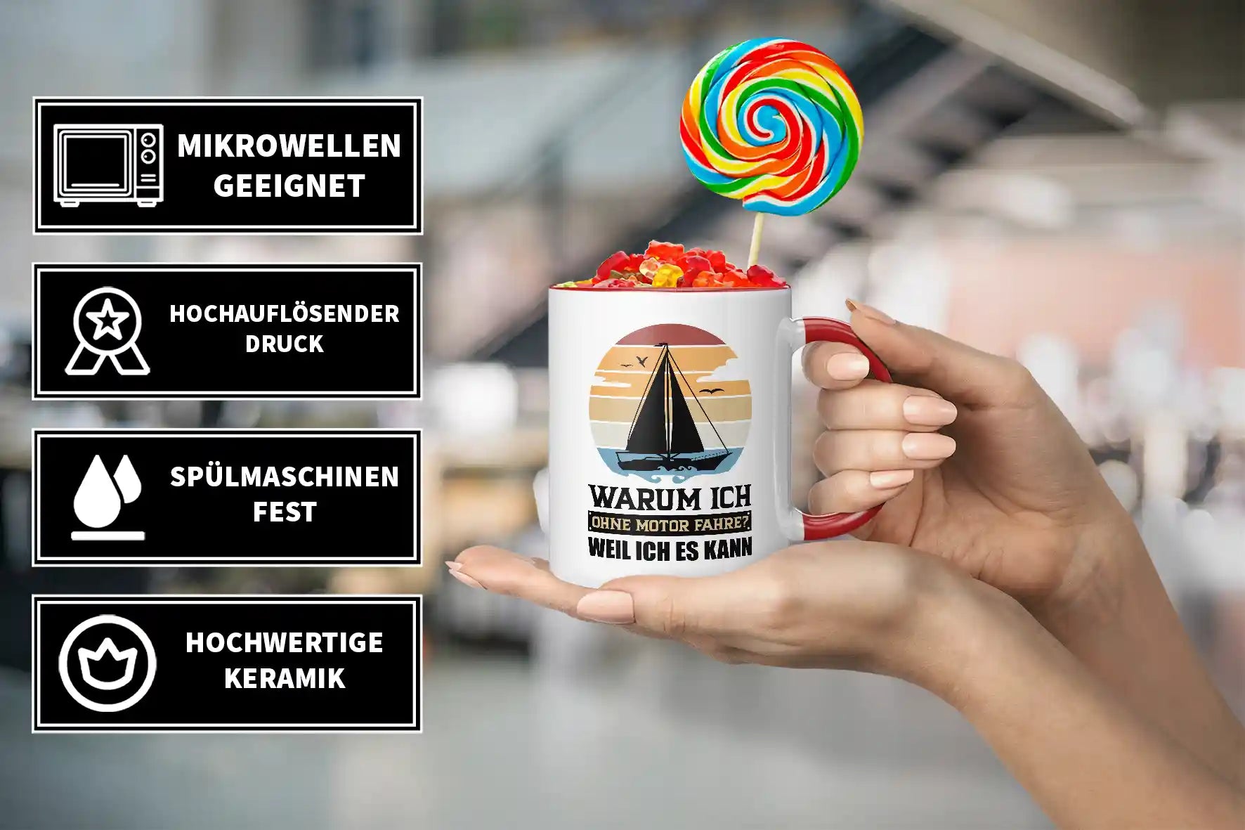 Tasse - Warum ich ohne Motor fahre? Weil ich es kann