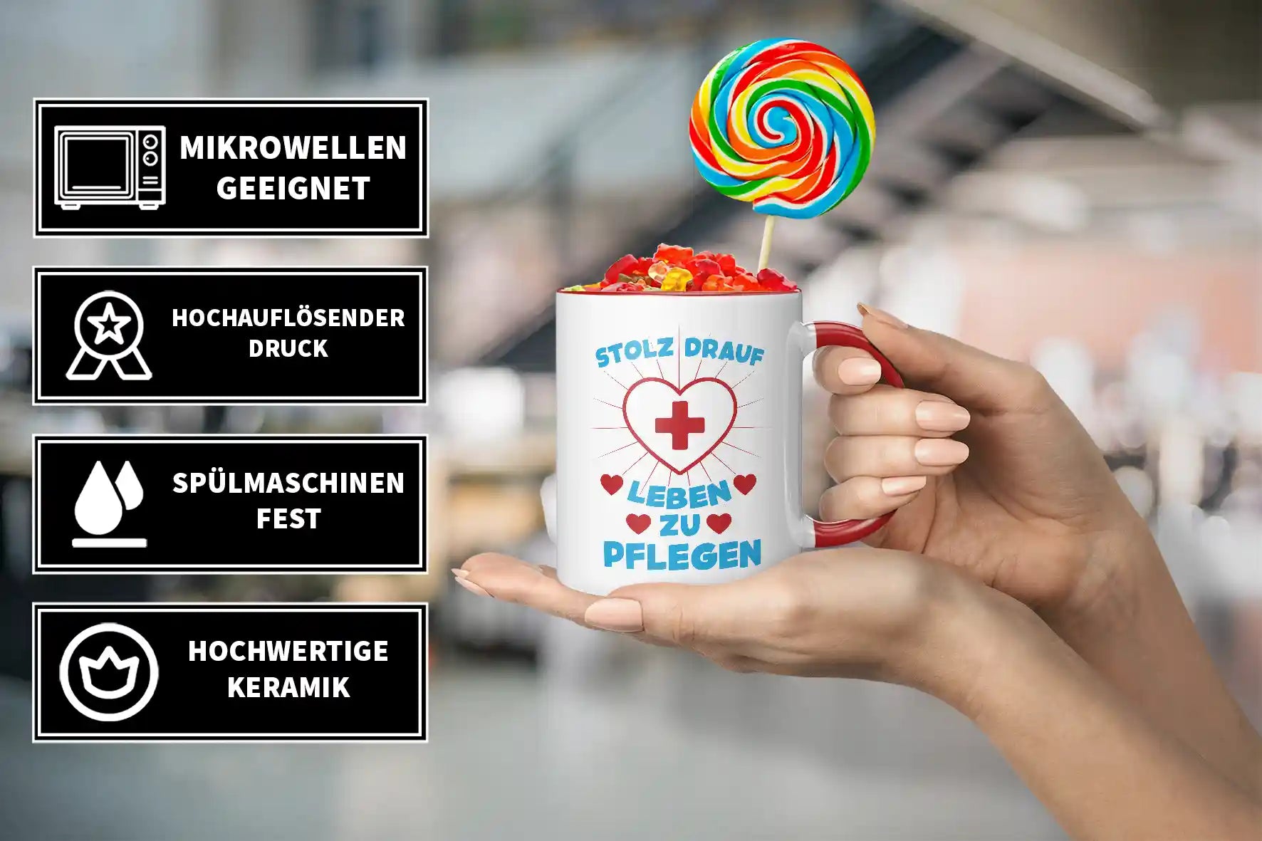 Tasse  - Stolz drauf - Leben - zu pflegen