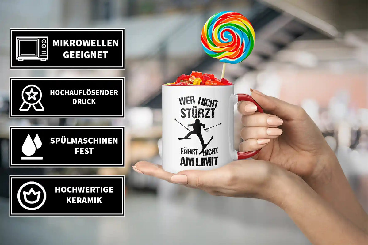 Tasse - Wer nicht stürzt, fährt nicht am Limit