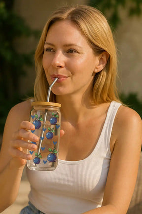 Glas mit Deckel - Heidebeeren