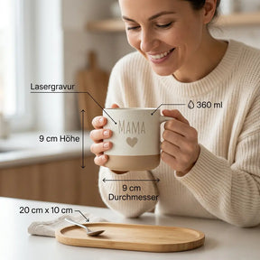 Geschenkset - Tasse + Tablett - Mamas Wertvolle Dinge