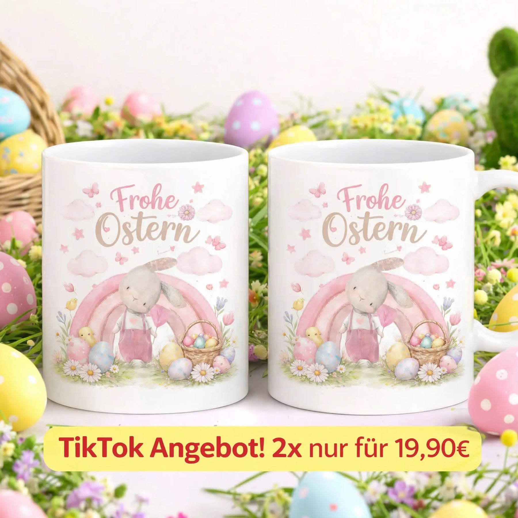 Tasse - Frohe Ostern mit Hase Rosa