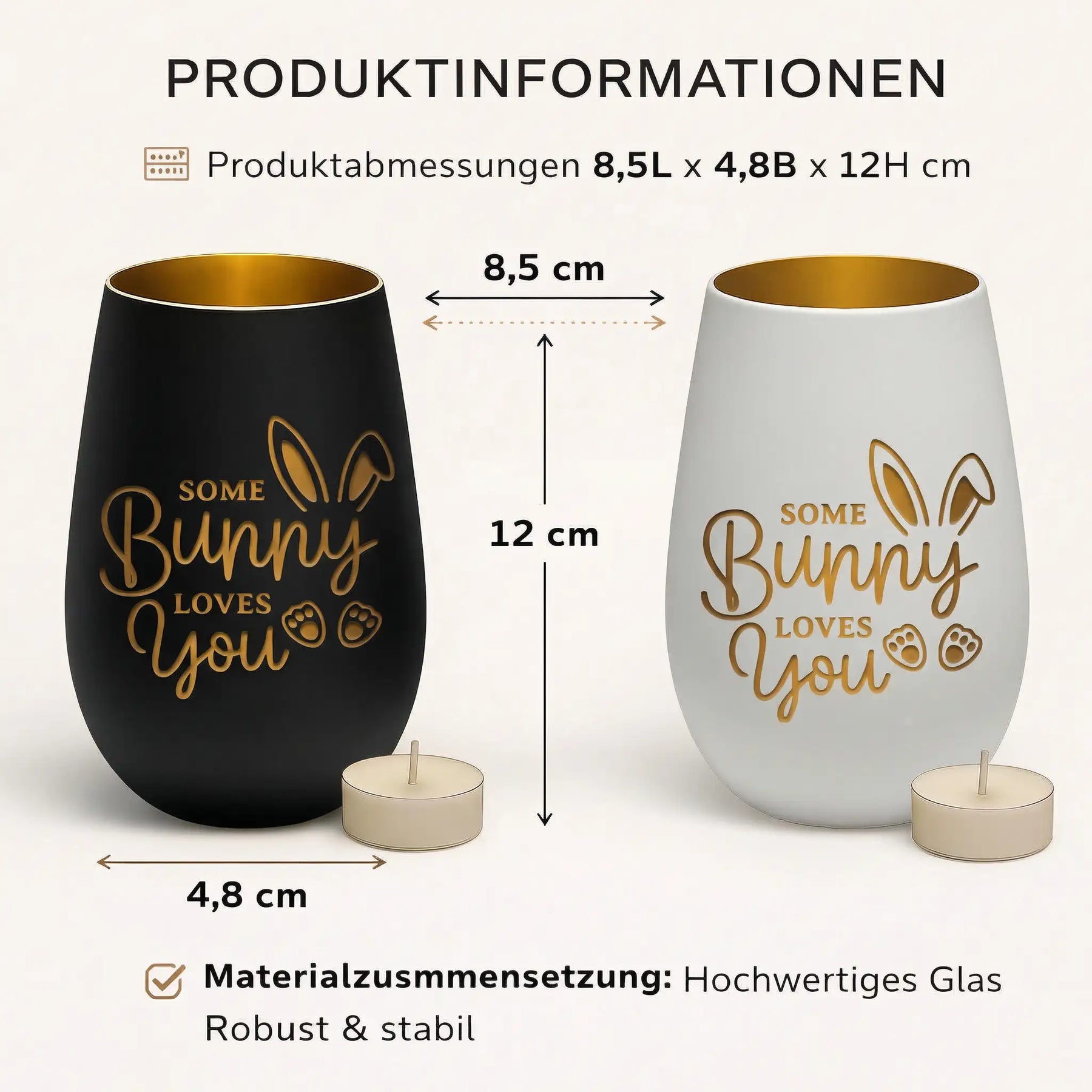 Oster Bundle  - Windlicht mit Tablett und Gratis Geschenkverpackung - WT2