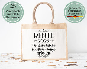 Jutetasche - Rente 2026