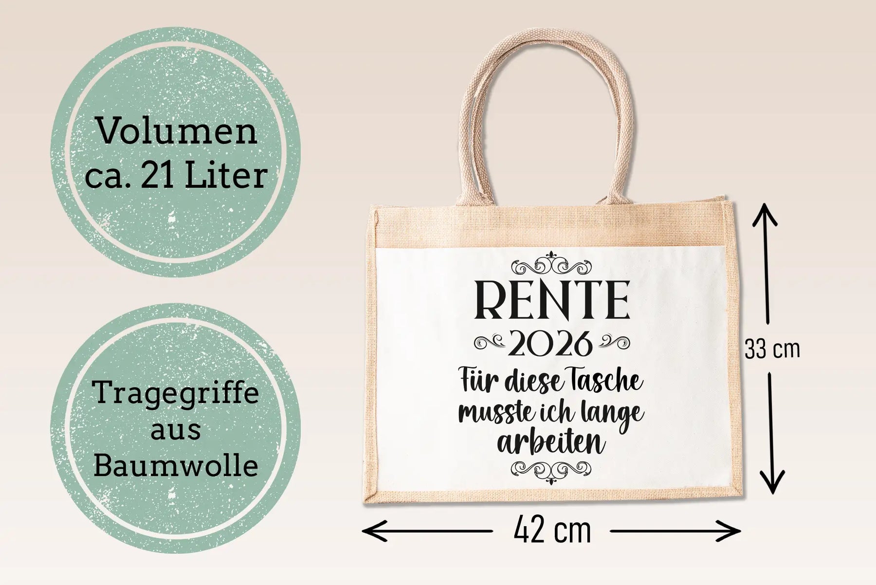Jutetasche - Rente 2026