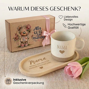 Geschenkset - Tasse + Tablett - Mamas Wertvolle Dinge