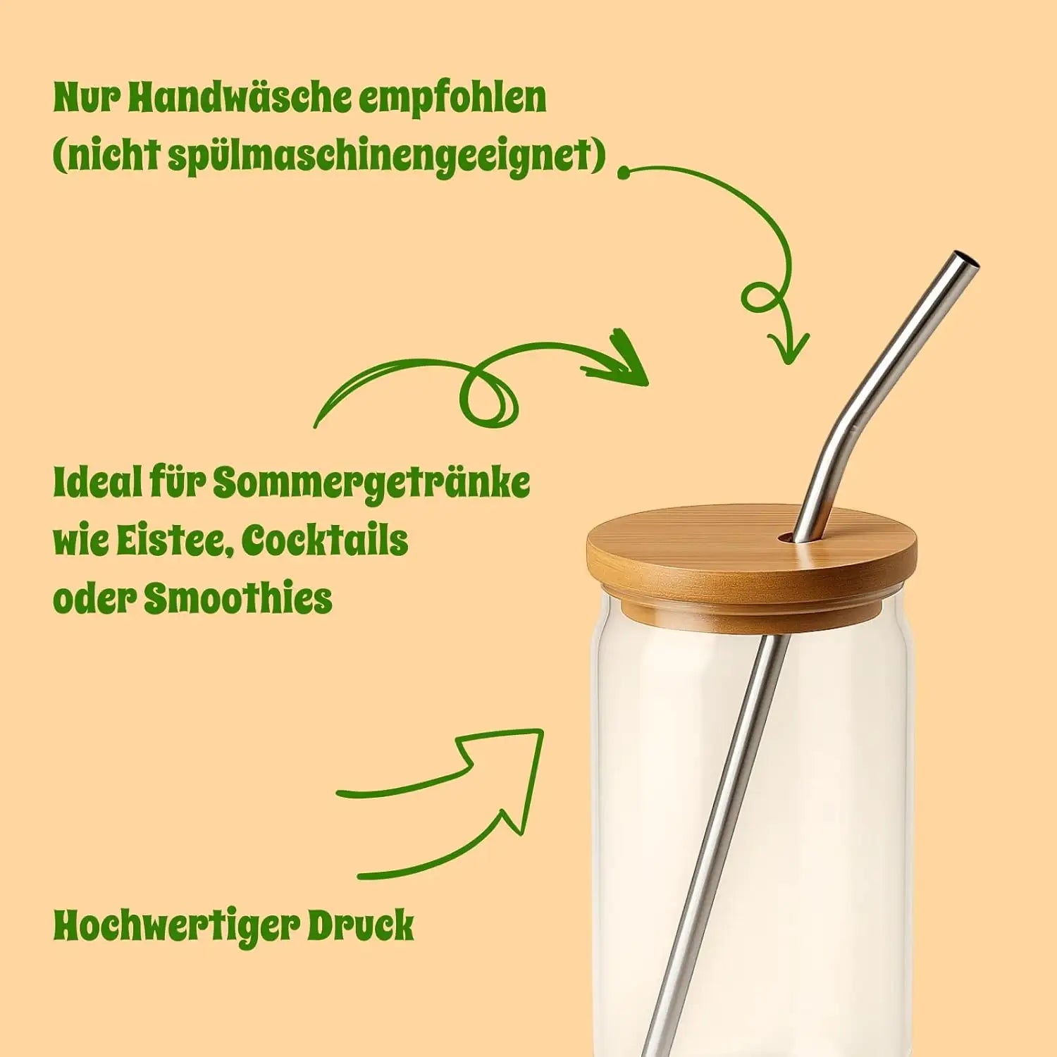 Glas mit Deckel - Kleine Menschen