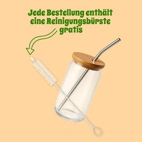 Glas mit Deckel - Rentier Minimal