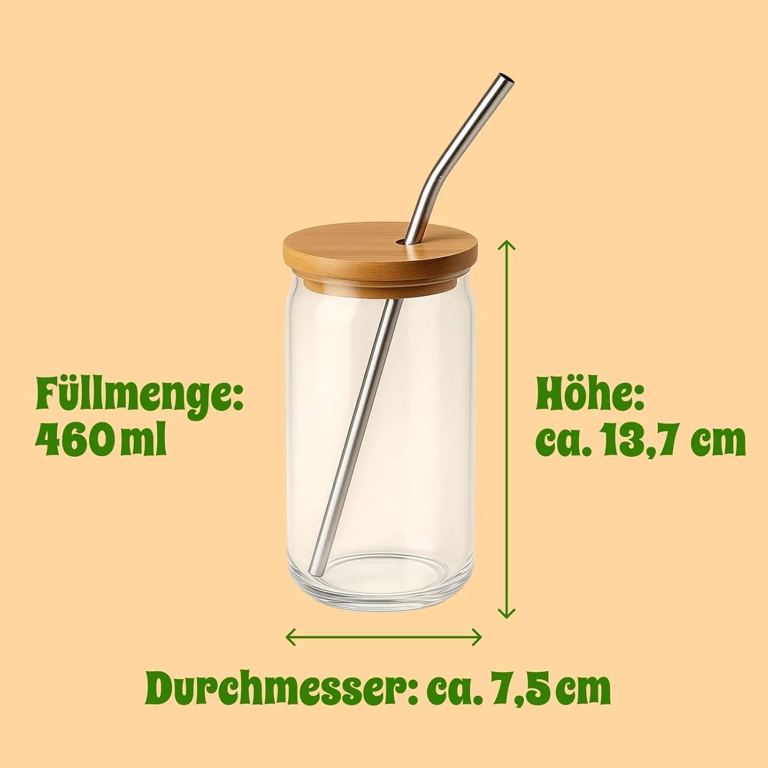 Glas mit Deckel - Sonnenblumen
