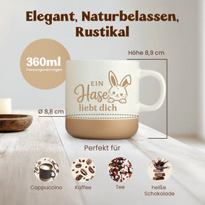 Steingut - Ein Hase liebt dich