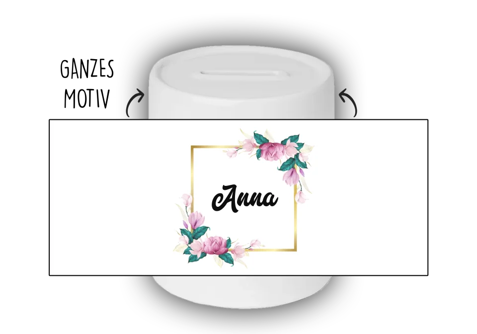 Blanco Spardose mit Motiv Beispiel Kopie - Copy
