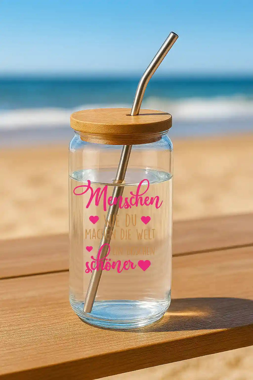 Glas mit Deckel - Menschen wie du
