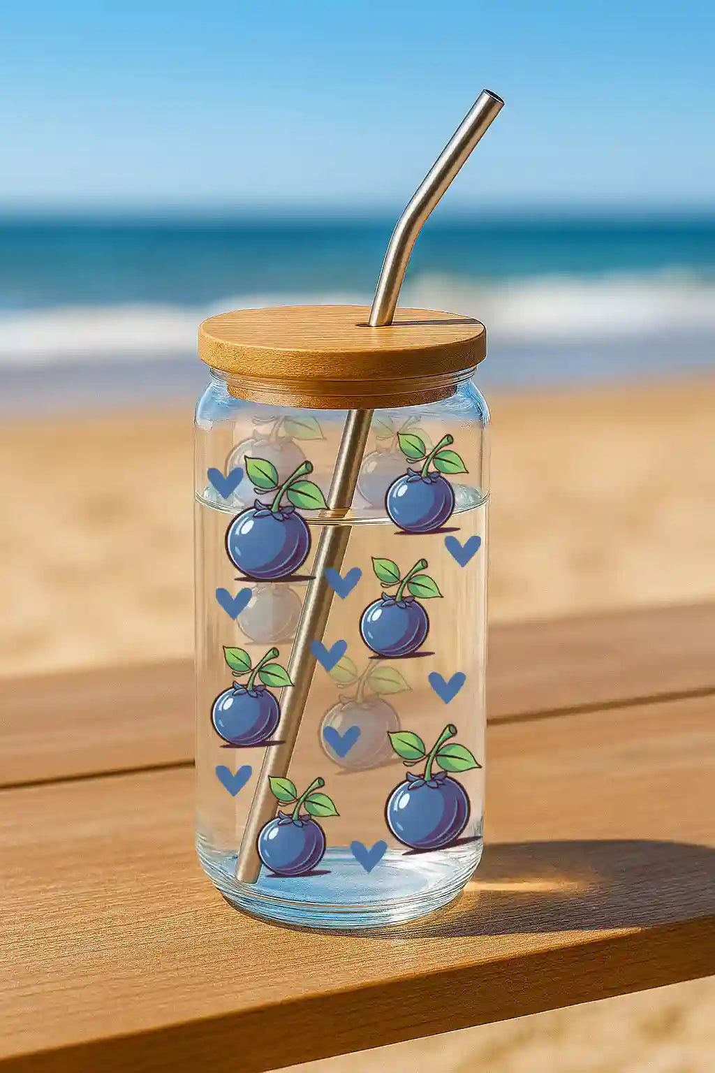 Glas mit Deckel - Heidebeeren
