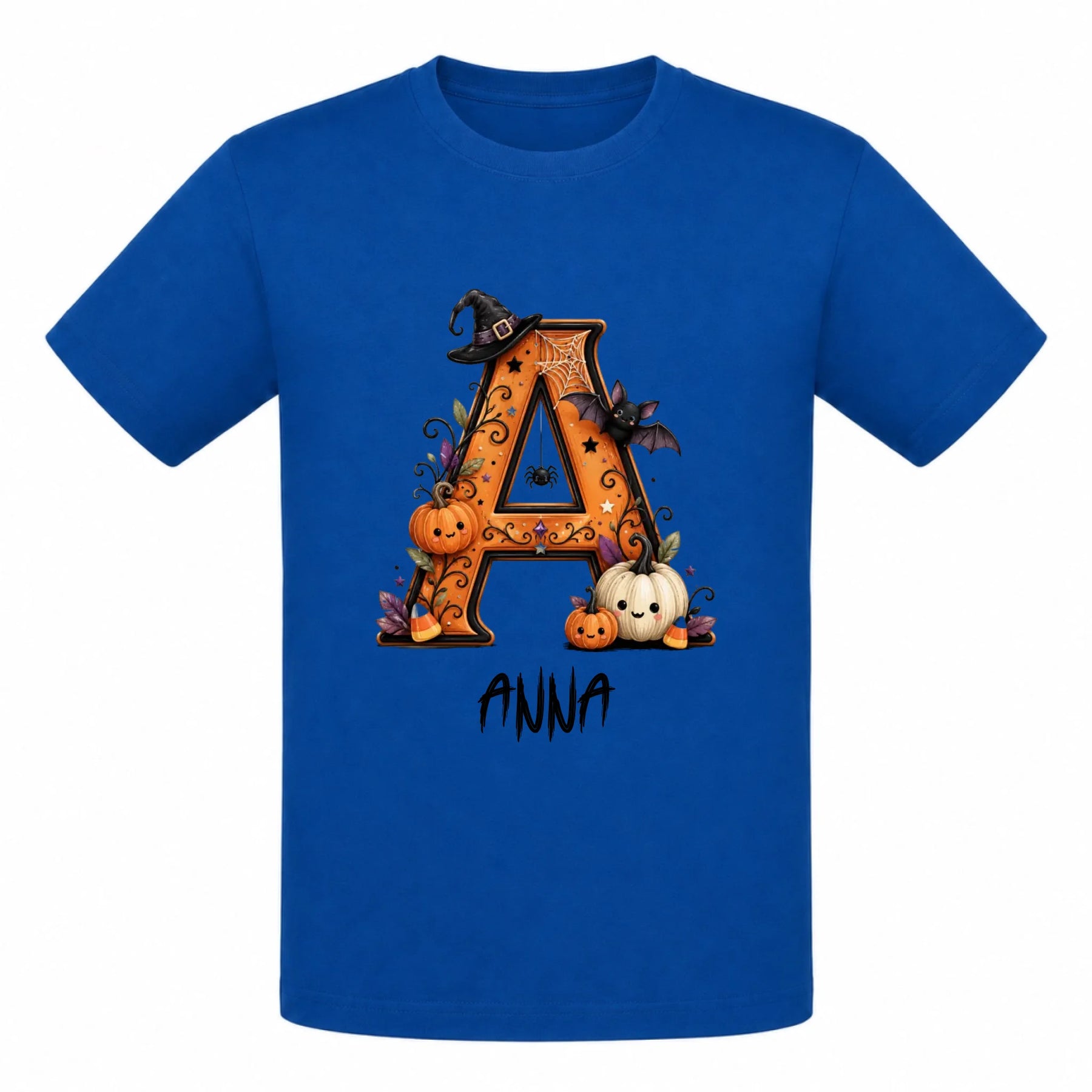 Halloween T-Shirt Kinder personalisiert blau