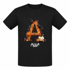 Halloween T-Shirt Kinder personalisiert schwarz
