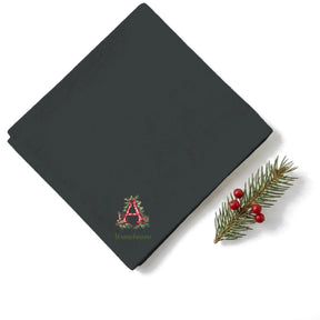 Weihnachtsservietten Alphabet 4 personalisiert schwarz
