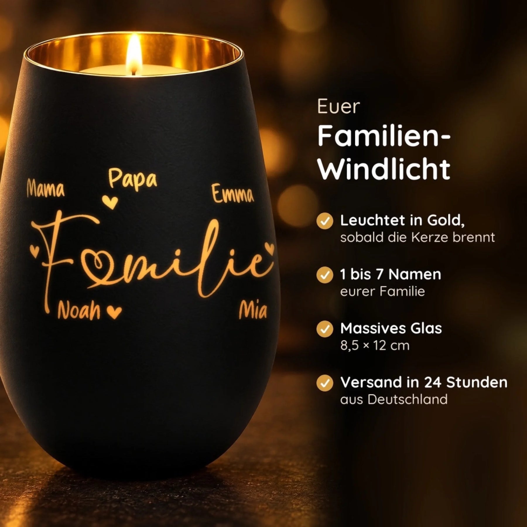 Vorteile des personalisierten Familien-Windlichts