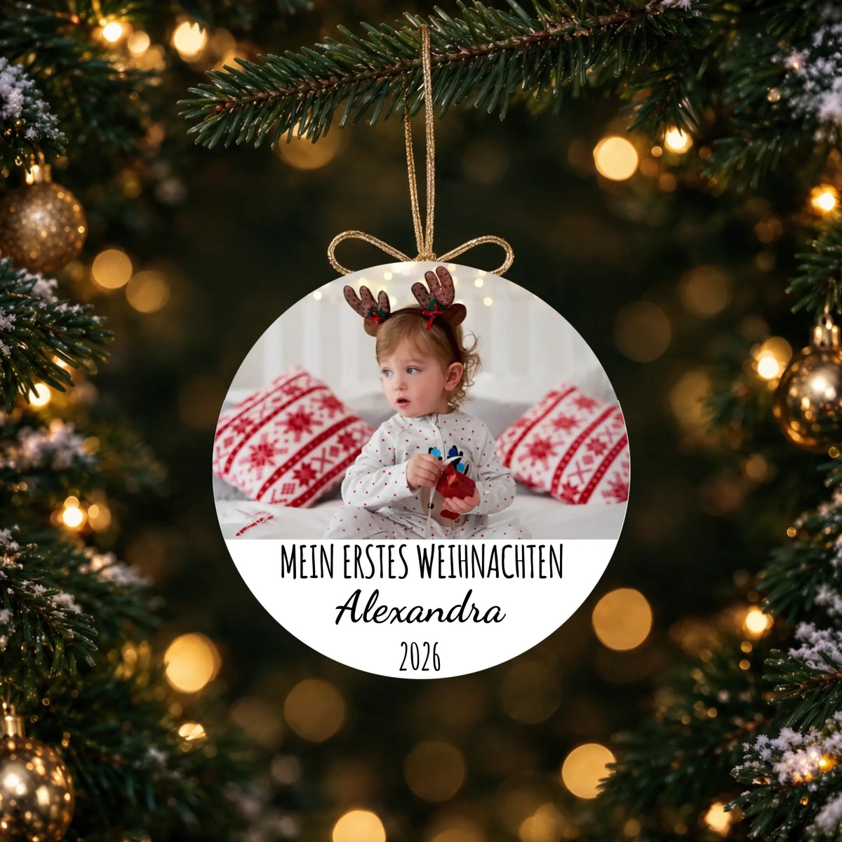 Ornament welliger-kreis Tannenzweig basis
