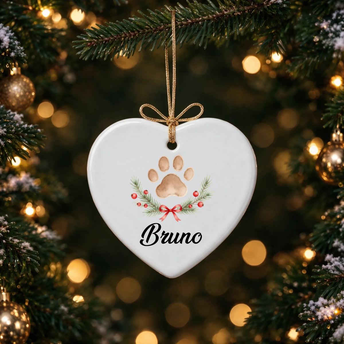 Ornament herz Tannenzweig basis