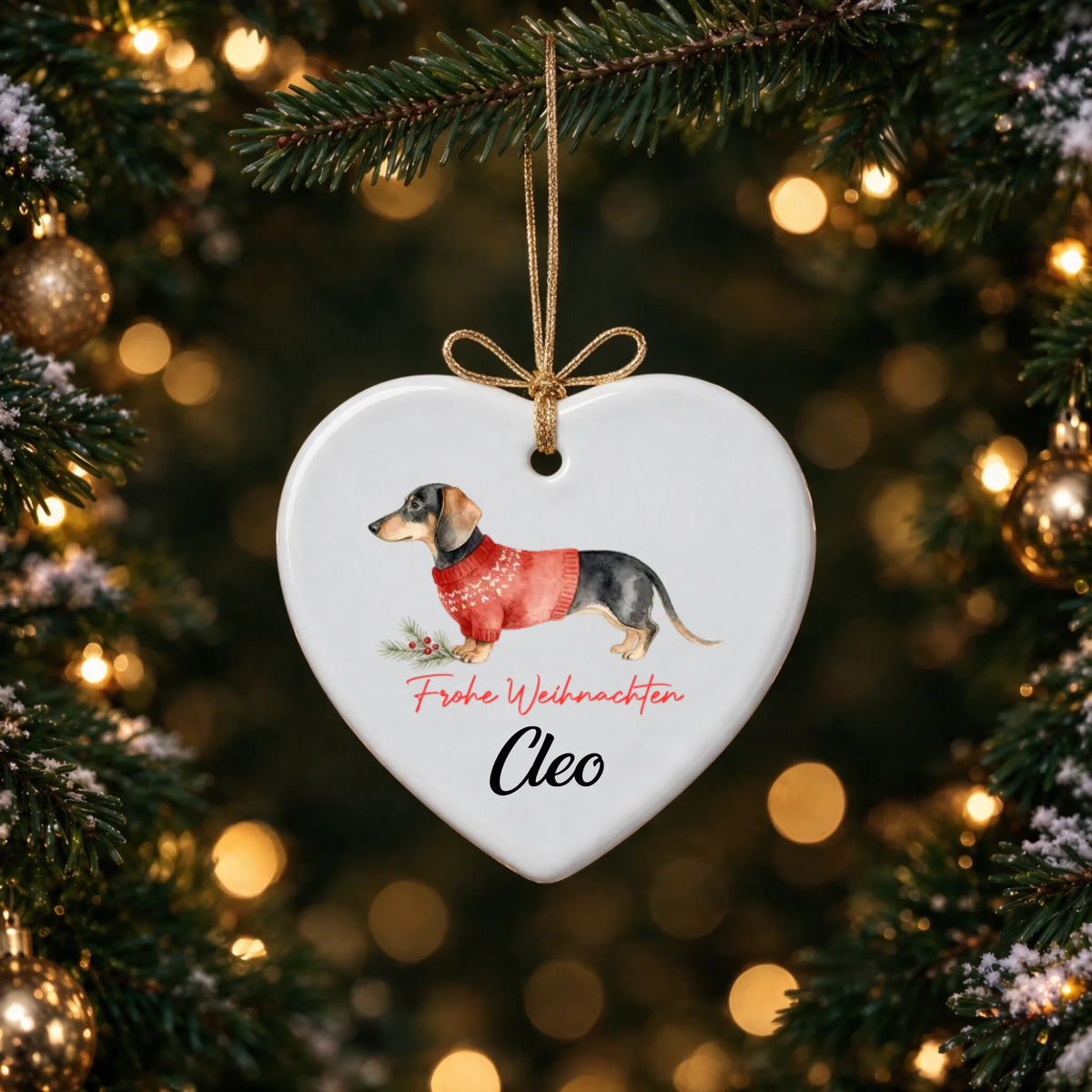 Ornament herz Tannenzweig basis