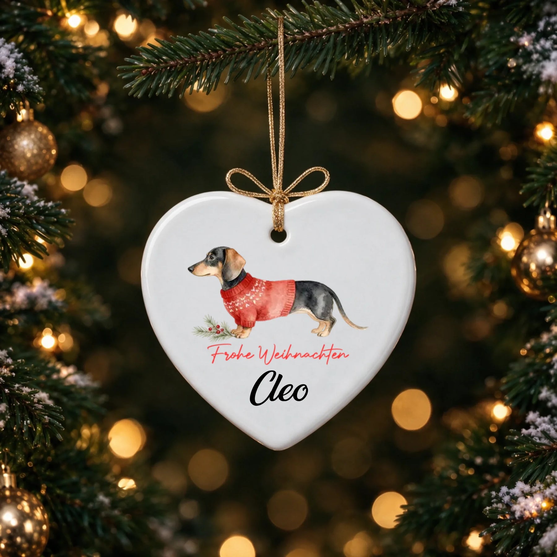 Ornament herz Tannenzweig basis