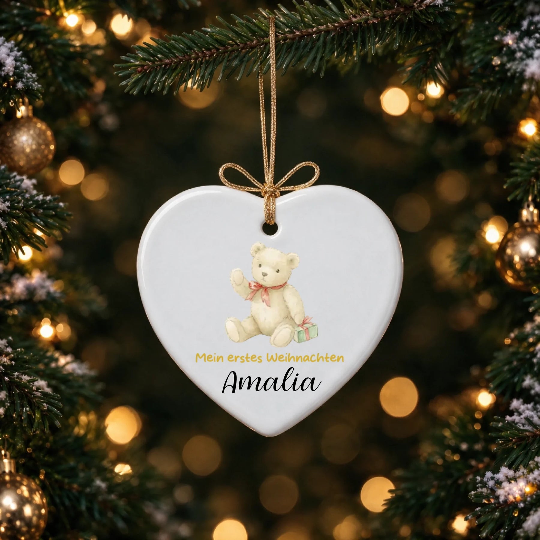 Ornament herz Tannenzweig basis