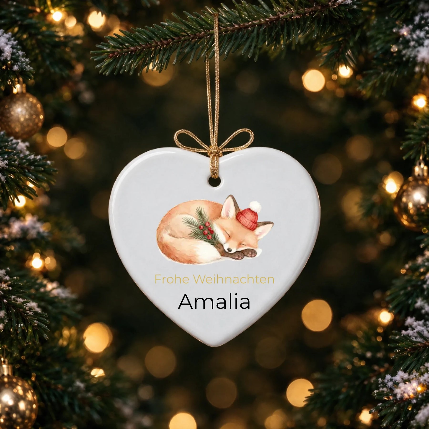 Ornament herz Tannenzweig basis