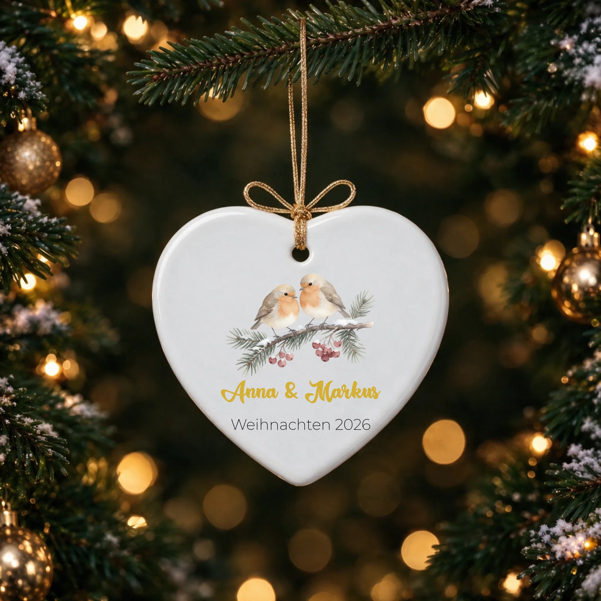 Ornament herz Tannenzweig basis