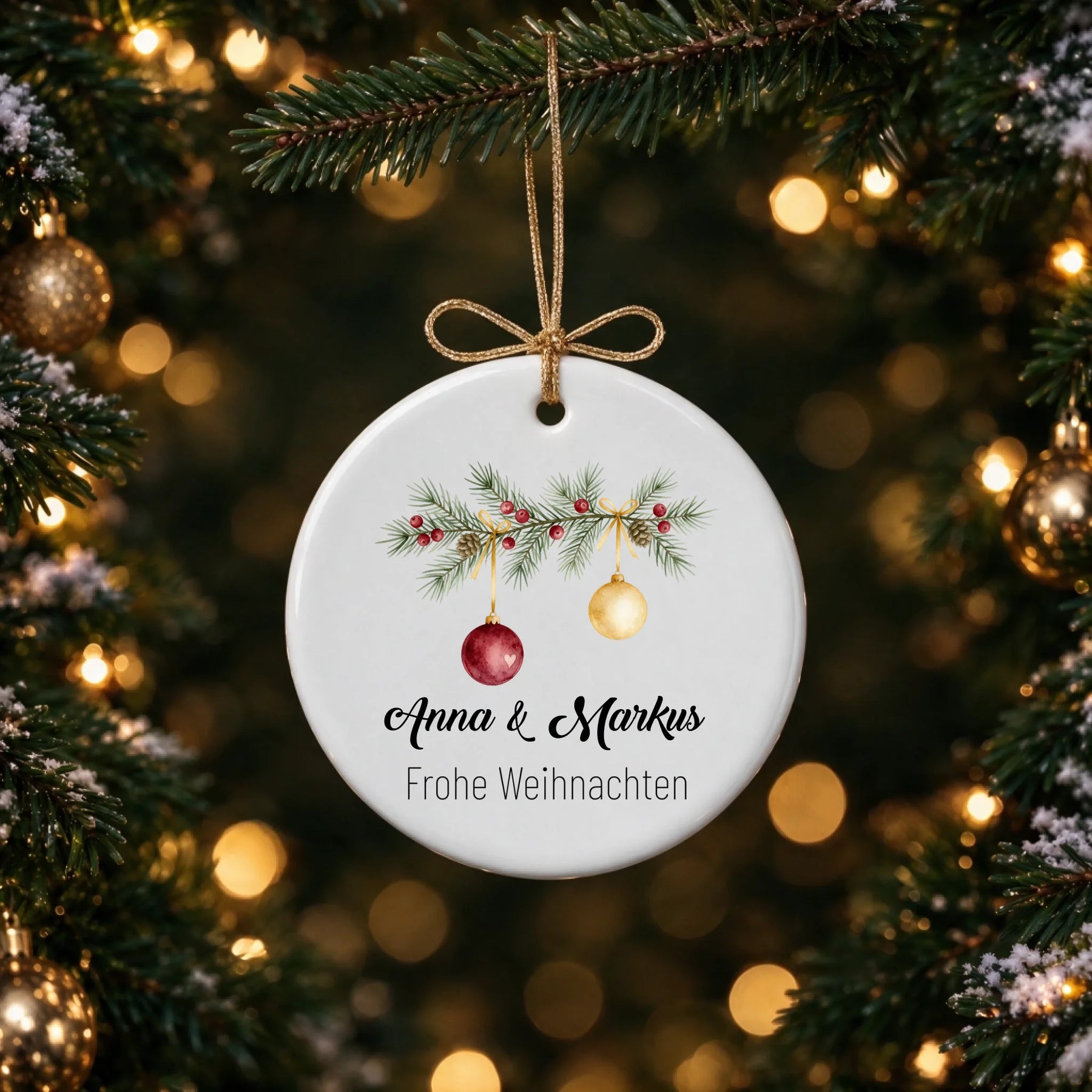 Ornament kreis Tannenzweig basis
