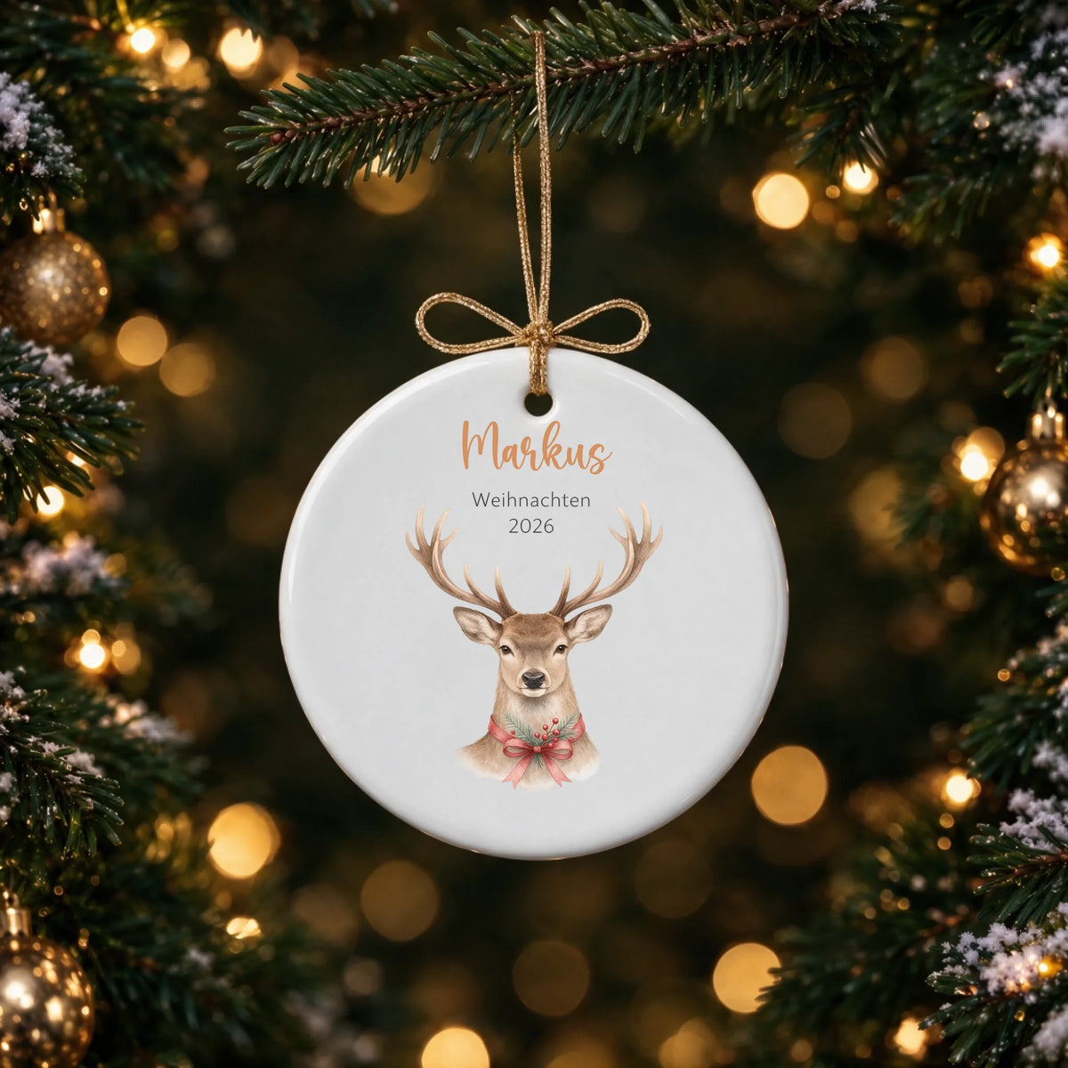 Ornament kreis Tannenzweig basis