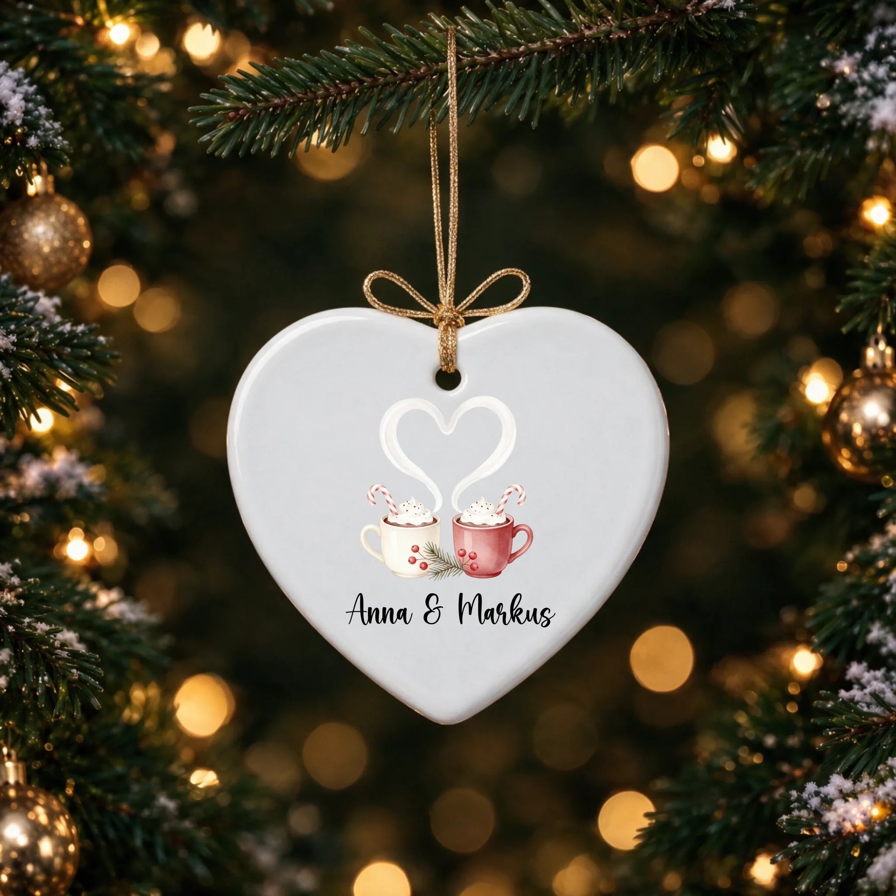 Ornament herz Tannenzweig basis