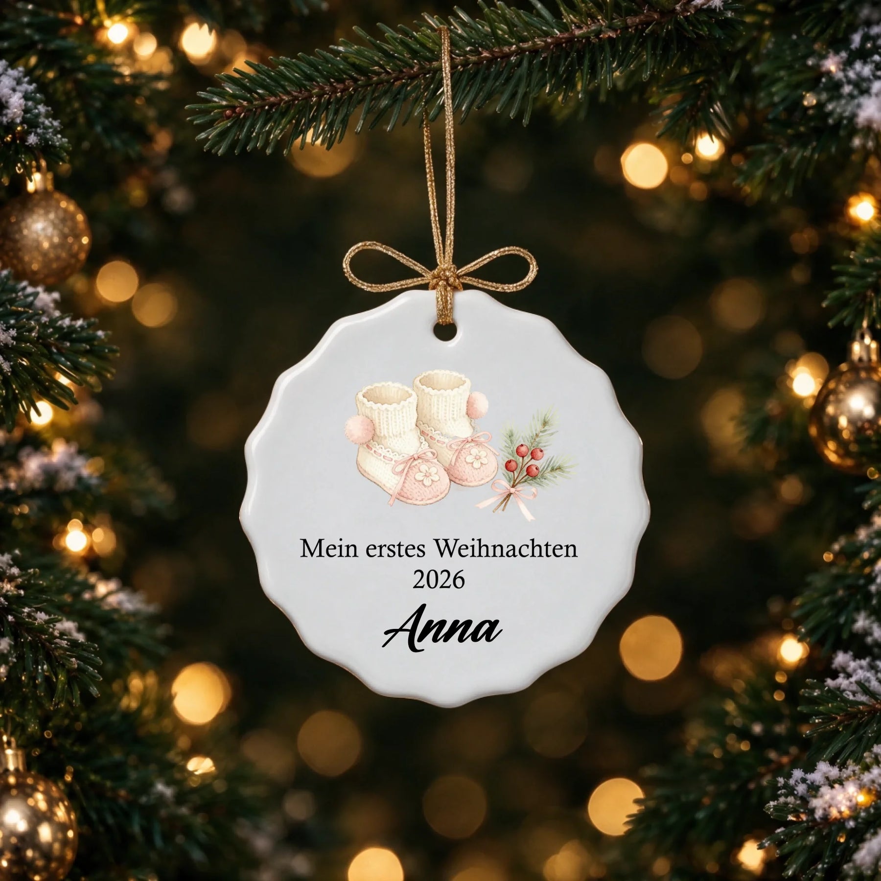 Ornament welliger-kreis Tannenzweig basis