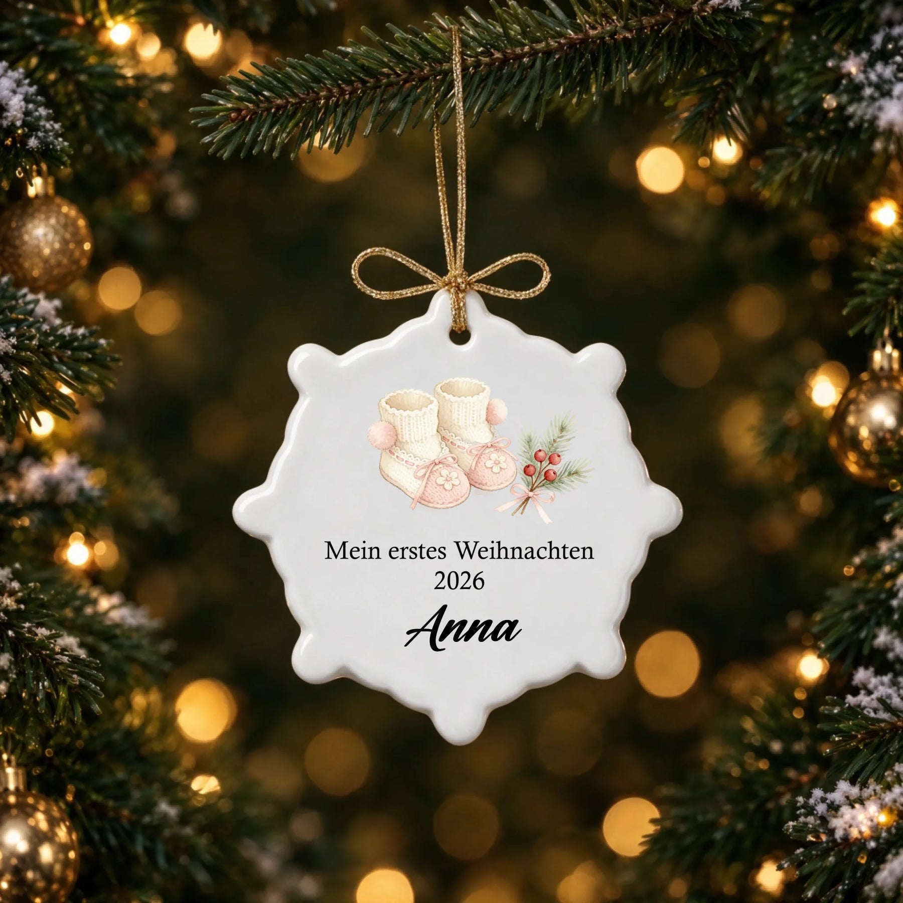 Ornament schneeflocke Tannenzweig basis