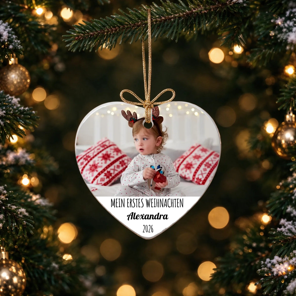Ornament herz Tannenzweig basis