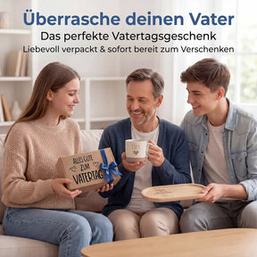 Geschenkset - Tasse + Tablett - Papa du bist das Teil, das uns zusammenhält