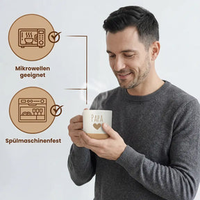 Geschenkset - Tasse + Tablett - Papa du machst unsere Welt schöner