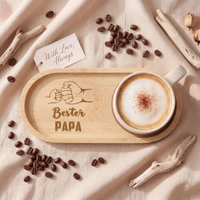 Geschenkset - Tasse + Tablett - Bester Papa