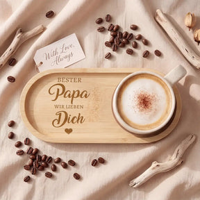 Geschenkset - Tasse + Tablett - Bester Papa wir lieben dich