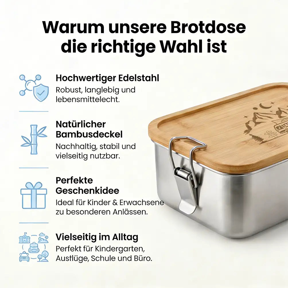 Brotdose - Campervan Berge Mond Bäume