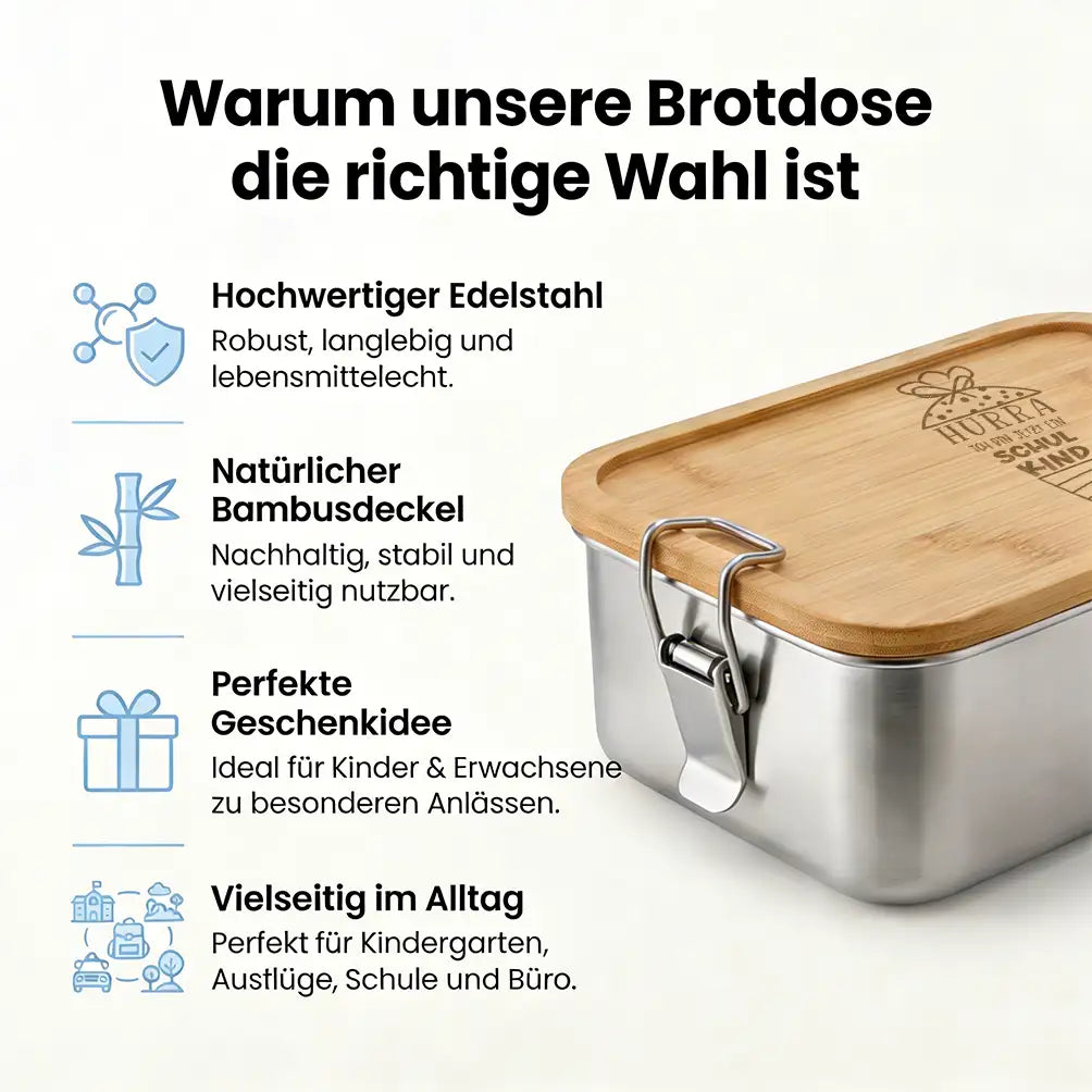 Brotdose - Hurra ich bin jetzt ein Schulkind