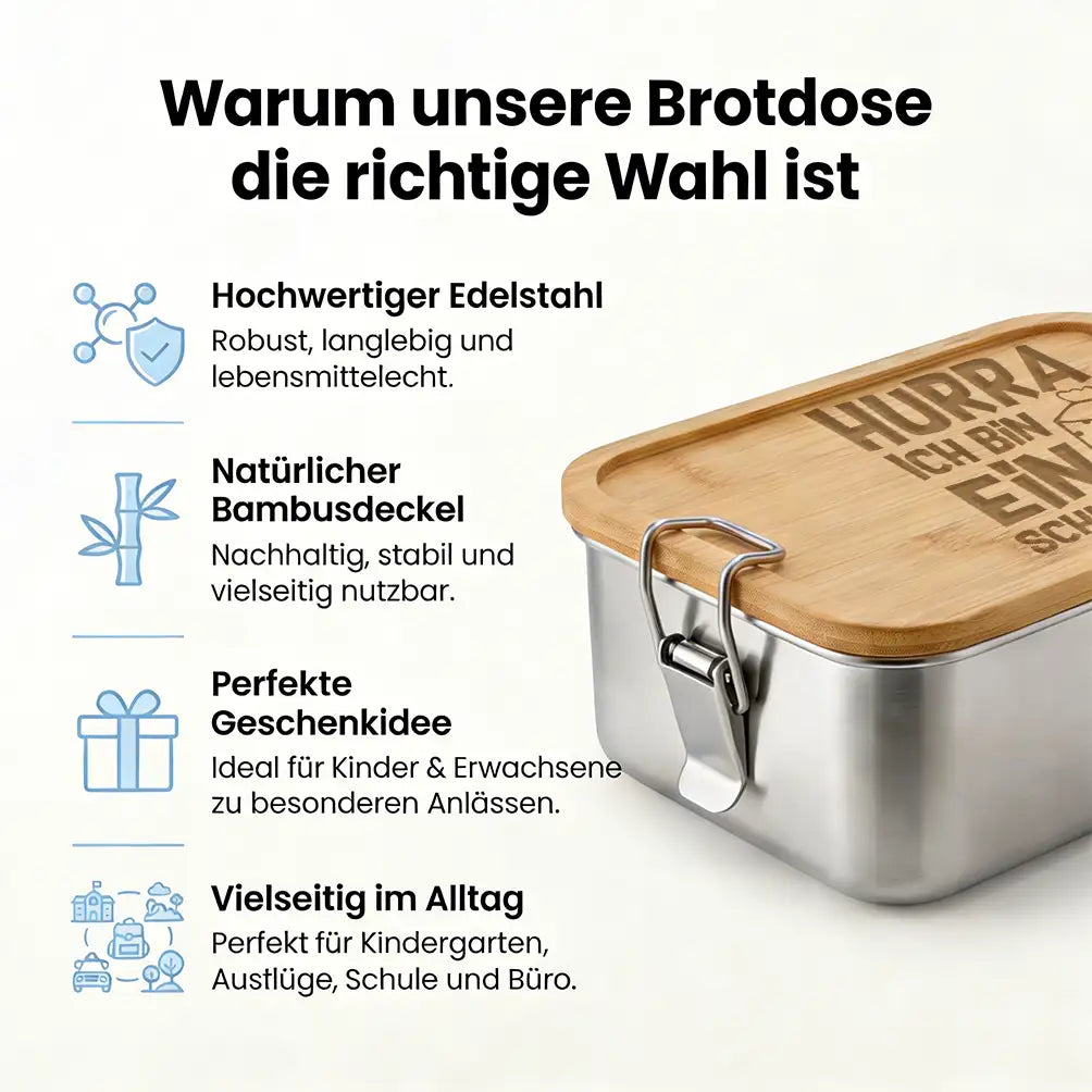 Brotdose - Hurra ich bin ein Schulkind