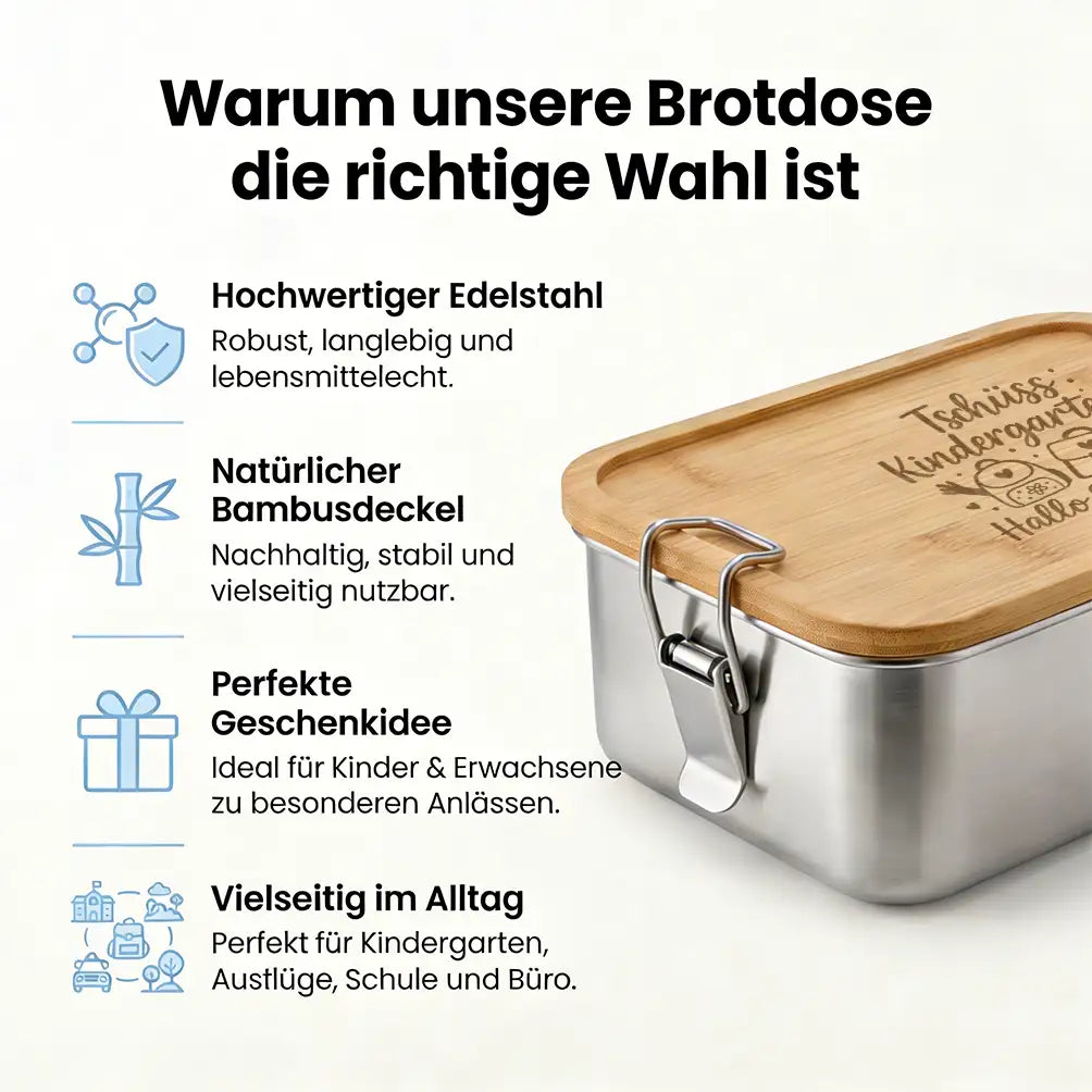 Brotdose - Tschüss Kindergarten Hallo Schule!