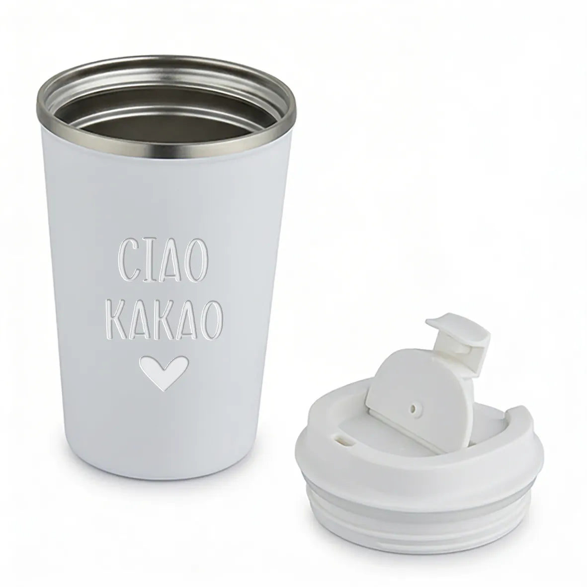 Thermobecher - Ciao Kakao - Weiss